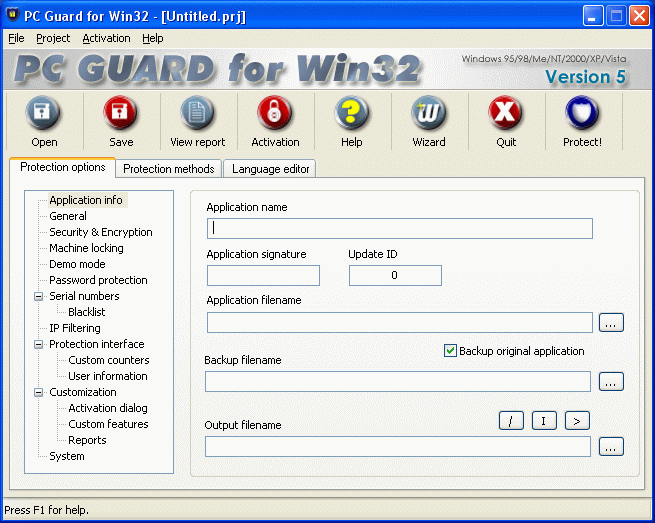 PC Guard for Win32 Screenshot